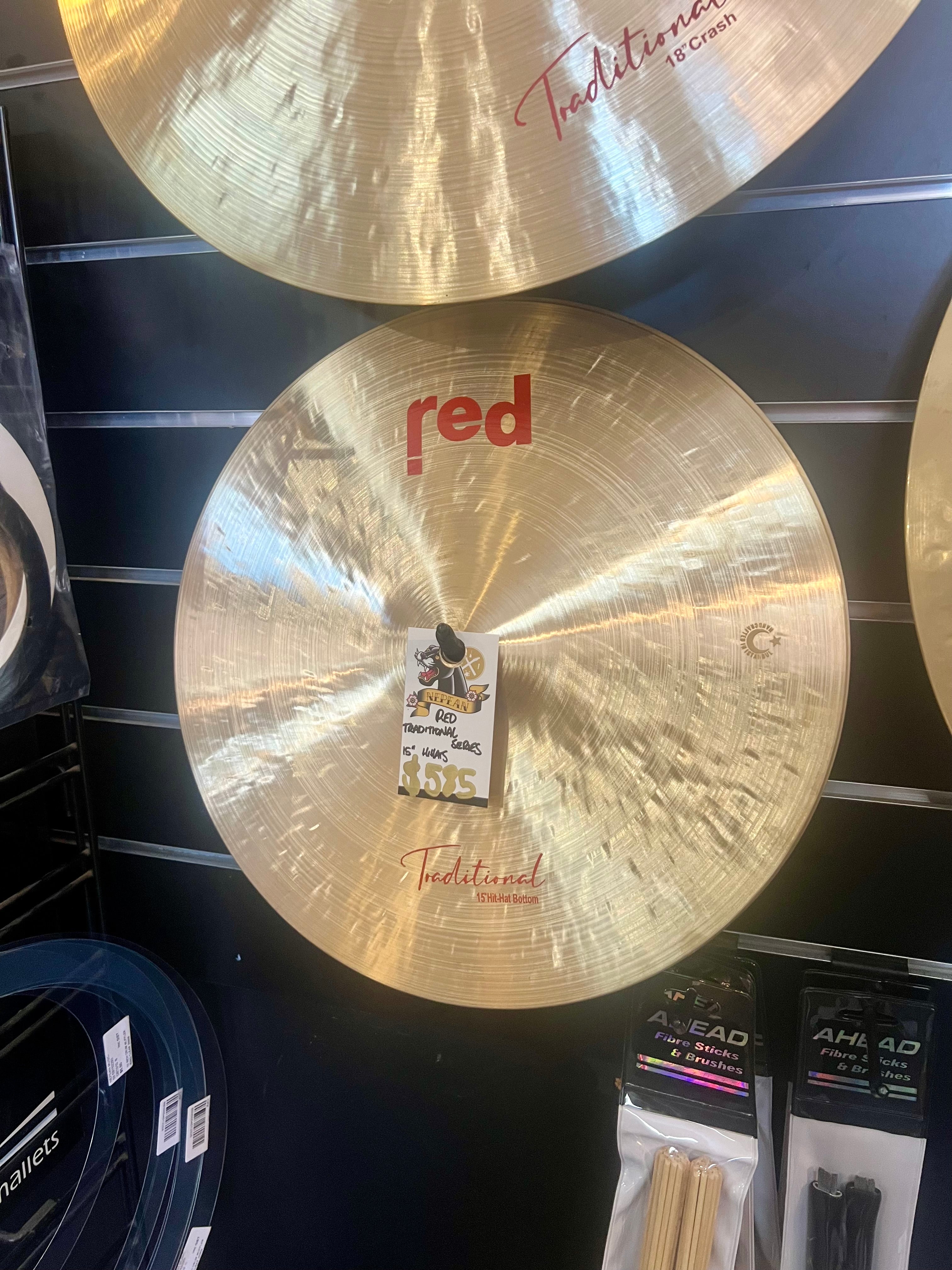 Red Cymbals | Traditional Series | 15” Hi Hats Red Cymbals | Traditional Series | 15” Hi Hats